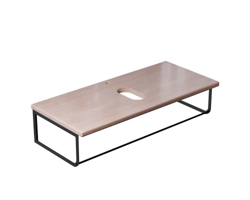 Столешница под раковину для ванной подвесная Uperwood Tanos (с кронштейнами, 100 см, светлое дерево)