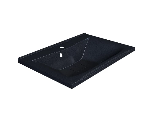 Раковина для ванной полувстраиваемая Uperwood Elen (65 см, с декоративной накладкой, черный металл)