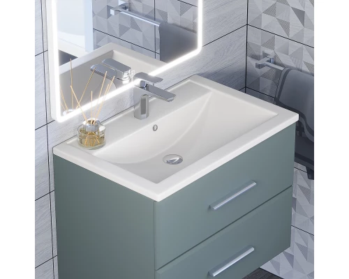 Раковина кварцевая для ванной Uperwood Foster Quartz (70 см, белая матовая, жасмин)