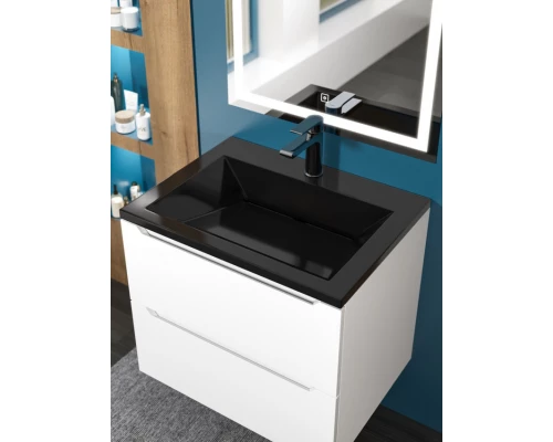 Раковина для ванной Uperwood Olivia 60 см, черная глянцевая