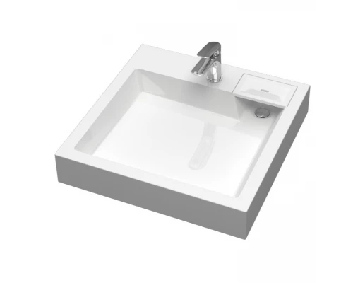 Раковина над стиральной машиной Uperwood Vission 60х60 см, белая глянцевая