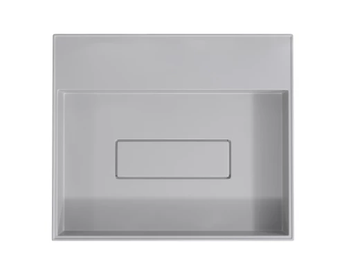 Раковина накладная кварцевая Uperwood Tanos Quartz 50 см, прямоугольная, без отверстия для смесителя, жасмин