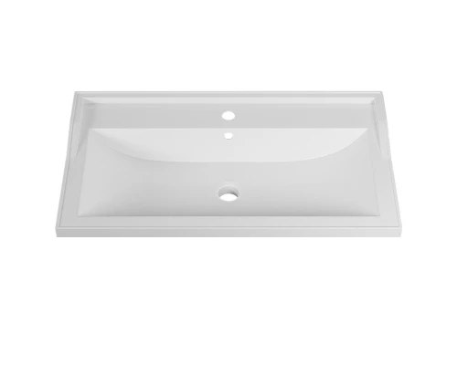 Раковина для ванной полувстраиваемая Uperwood Family (80 см, прямоугольная, белая)