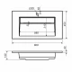 Раковина для ванной полувстраиваемая Uperwood Next (80 см, прямоугольная, белая глянцевая)