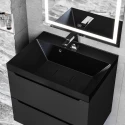 Раковина для ванной Uperwood Classic New 60 см, черная глянцевая, с накладкой для слива Раковина для ванной Uperwood Classic New 60 см, черная глянцевая, с накладкой для слива