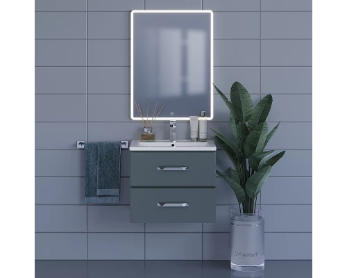 Тумба под раковину для ванной Uperwood Foster (60 см, подвесная, серый графит)