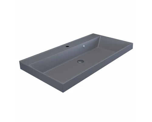 Раковина кварцевая для ванной Uperwood Classic Quartz (90 см, серая матовая, бетон)