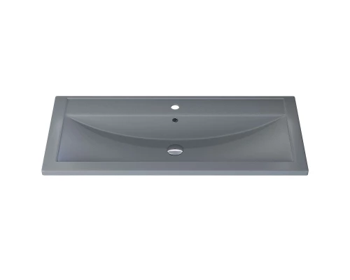 Раковина кварцевая для ванной Uperwood Foster Quartz (100 см, серая матовая, бетон)