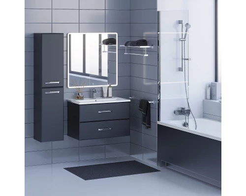 Тумба под раковину для ванной Uperwood Foster (80 см, подвесная, черная)