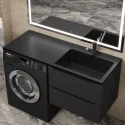 Раковина над стиральной машиной Uperwood Cosmos 120 см, правая, уголь Раковина над стиральной машиной Uperwood Cosmos 120 см, правая, уголь