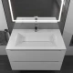 Раковина для ванной полувстраиваемая Uperwood Next (80 см, прямоугольная, белая глянцевая)