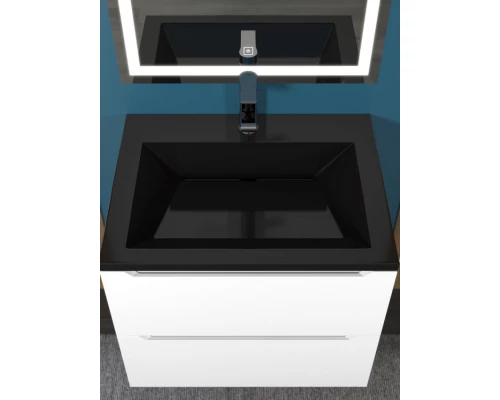 Раковина для ванной Uperwood Olivia 60 см, черная глянцевая