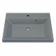 Раковина кварцевая для ванной Uperwood Classic Quartz (60 см, серая матовая, платина)