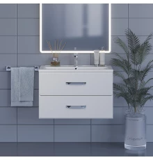 Тумба под раковину для ванной Uperwood Foster (80 см, подвесная, белая)