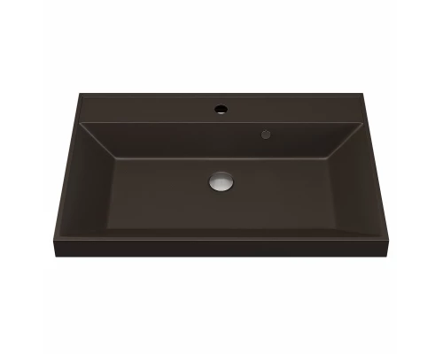 Раковина кварцевая для ванной Uperwood Classic Quartz (90 см, коричневая матовая, трюфель)