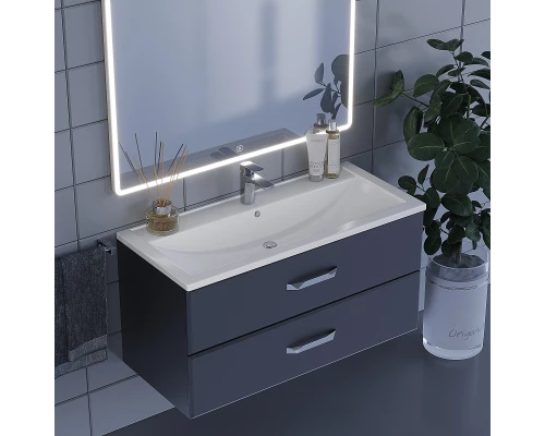 Тумба под раковину для ванной Uperwood Foster (100 см, подвесная, черная)