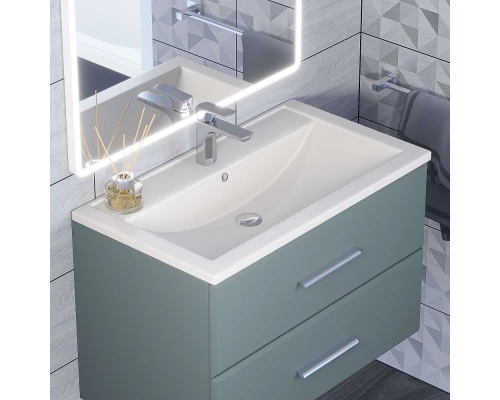 Раковина кварцевая для ванной Uperwood Foster Quartz (80 см, белая матовая, жасмин)