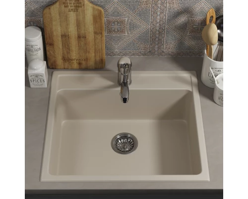 Кухонная мойка из искусственного камня Uperwood UPD-104 (прямоугольная, цвет лён)
