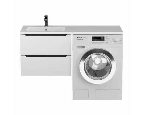 Тумба под стиральную машину Uperwood Tanos (60 см, подвесная, белая/графит)