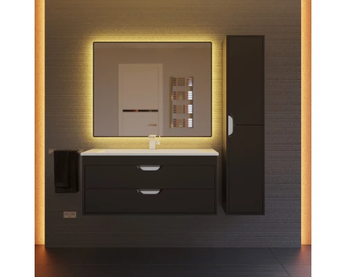 Тумба под раковину для ванной Uperwood Modul (100 см, подвесная, матовая, черная)