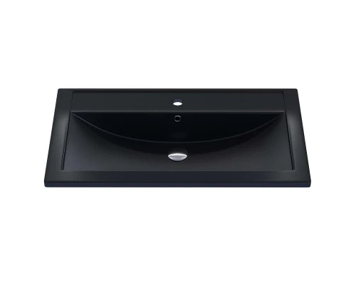 Раковина кварцевая для ванной Uperwood Foster Quartz (80 см, черная матовая, космос)