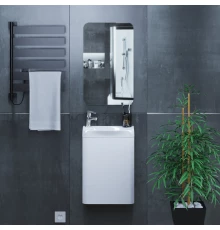 Тумба под раковину для ванной комнаты Uperwood Bio (40 см, подвесная, белый глянец)