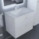 Тумба под раковину для ванной Uperwood Modul (65 см, подвесная, глянцевая, белая)