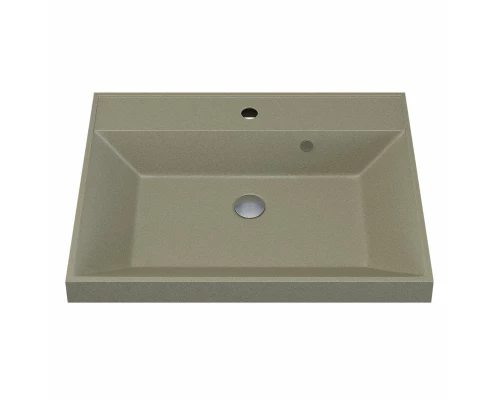 Раковина кварцевая для ванной Uperwood Classic Quartz (60 см, бежевая матовая, десерт)