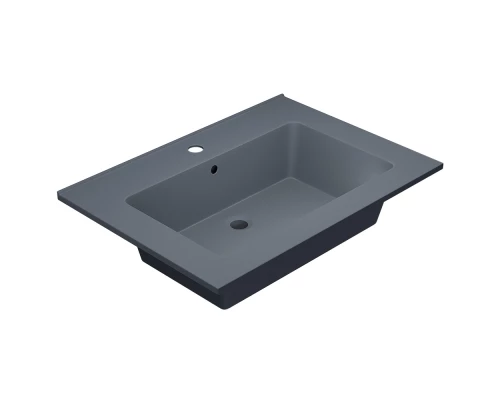 Раковина для ванной полувстраиваемая Uperwood Parma Quartz (65 см, серая матовая, бетон)