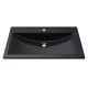 Раковина для ванной полувстраиваемая Uperwood Self 80 см, черная глянцевая
