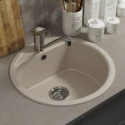 Кухонная мойка из искусственного камня Uperwood UPD-101 (круглая, цвет лён) Кухонная мойка из искусственного камня Uperwood UPD-101 (круглая, цвет лён)