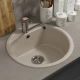 Кухонная мойка из искусственного камня Uperwood UPD-101 (круглая, цвет лён)