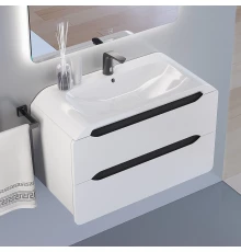 Тумба с раковиной для ванной Uperwood Neo (80 см, подвесная, белая)