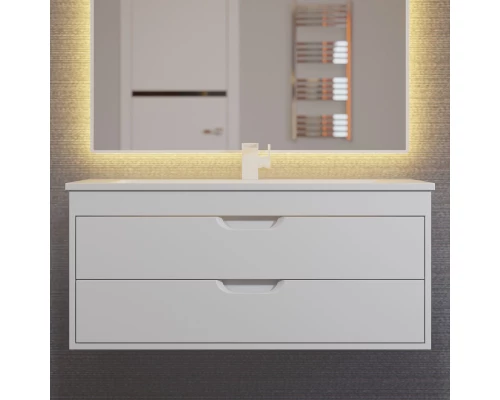 Тумба под раковину для ванной Uperwood Modul (100 см, подвесная, матовая, белая)