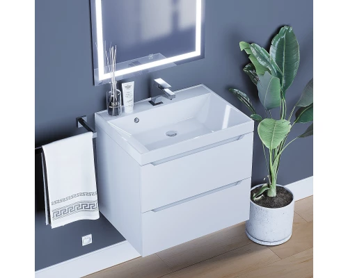 Тумба под раковину для ванной комнаты Uperwood Tanos подвесная (60 см, белая)