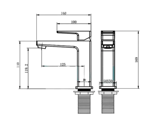 Смеситель для раковины Kern 1055 black