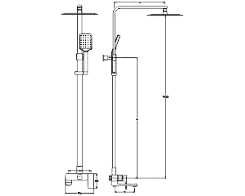 Душевая система Kern 5056 black