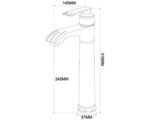 Смеситель для раковины Kern 1560 black