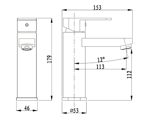 Смеситель для раковины Kern 1001 bronze