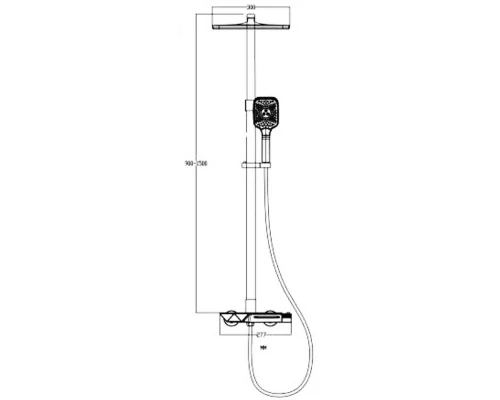 Душевая система Kern 5094 matt gun термостат