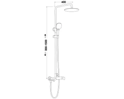 Душевая система Kern 5021 white