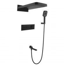 Душевая система встраиваемая Kern 5095 black термостат