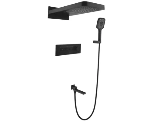 Душевая система встраиваемая Kern 5095 black термостат