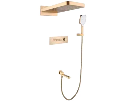 Душевая система встраиваемая Kern 5095 matt gold термостат