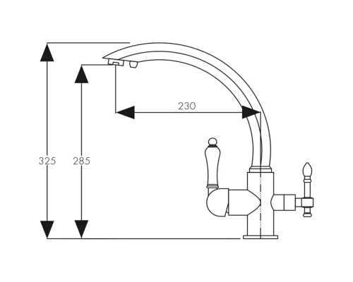 Смеситель для кухни Kern 2041 bronze