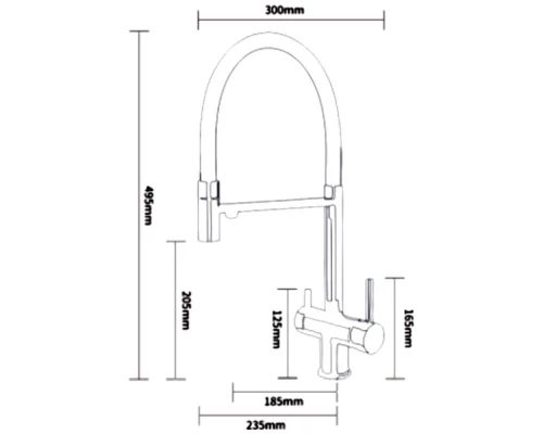 Смеситель для кухни Kern 2061 matt gold black
