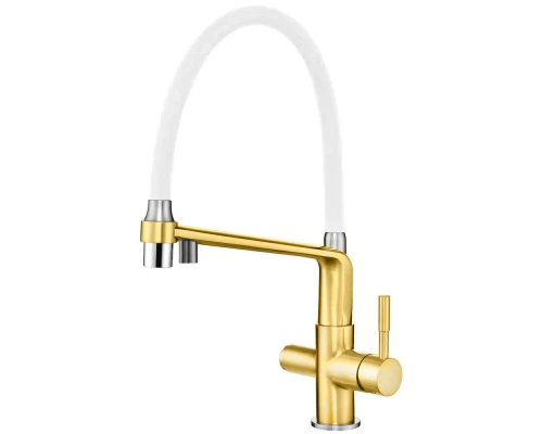 Смеситель для кухни Kern 2094 gold white