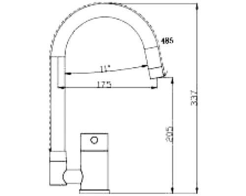 Смеситель для кухни Kern 2008 granite