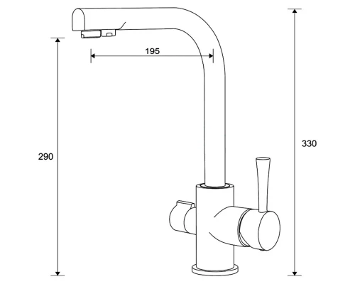 Смеситель для кухни Kern 2012-1 satin