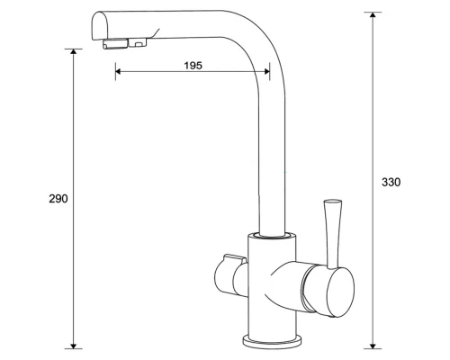 Смеситель для кухни Kern 2013-1 granite